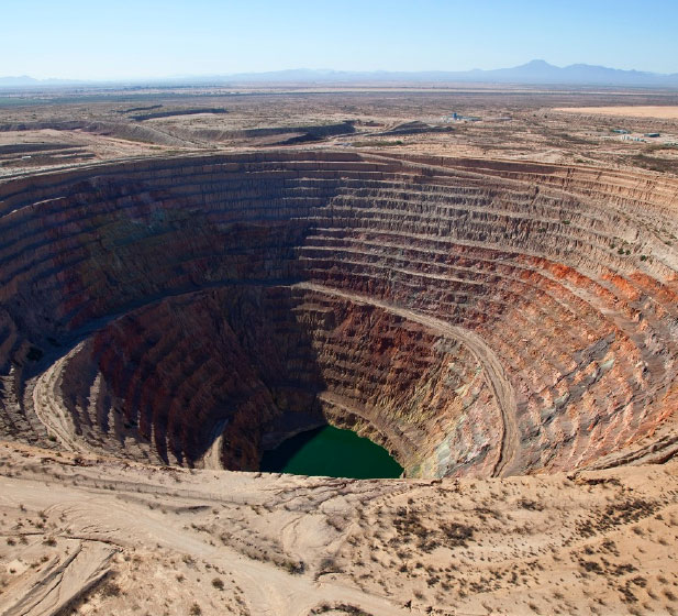 Open Pit Tire Handler